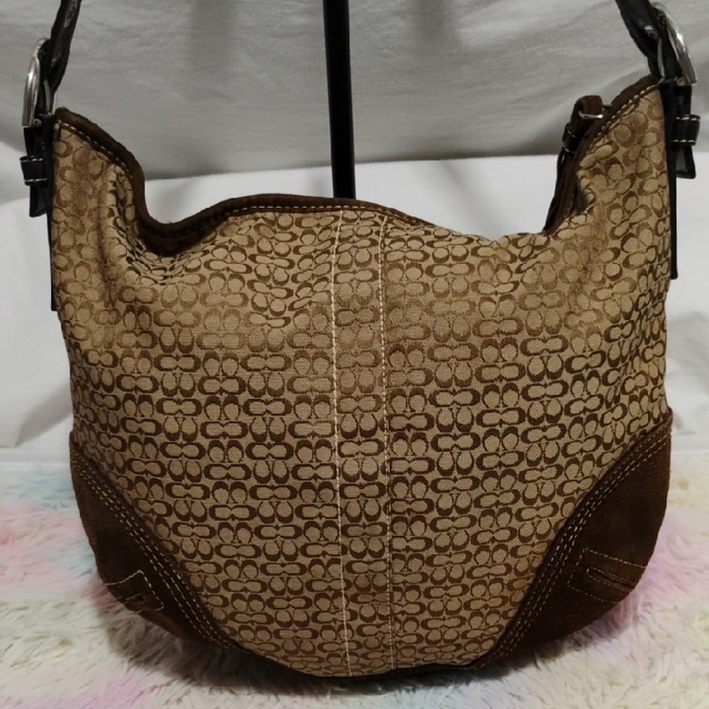 SALE! Authentic Coach Y2K Mini Signature C Shoulder Bag W Tassels - Picture 4 of 14